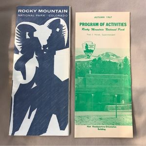 Rocky Mountain National Park Colorado Brochure Map 1967 Activities Program